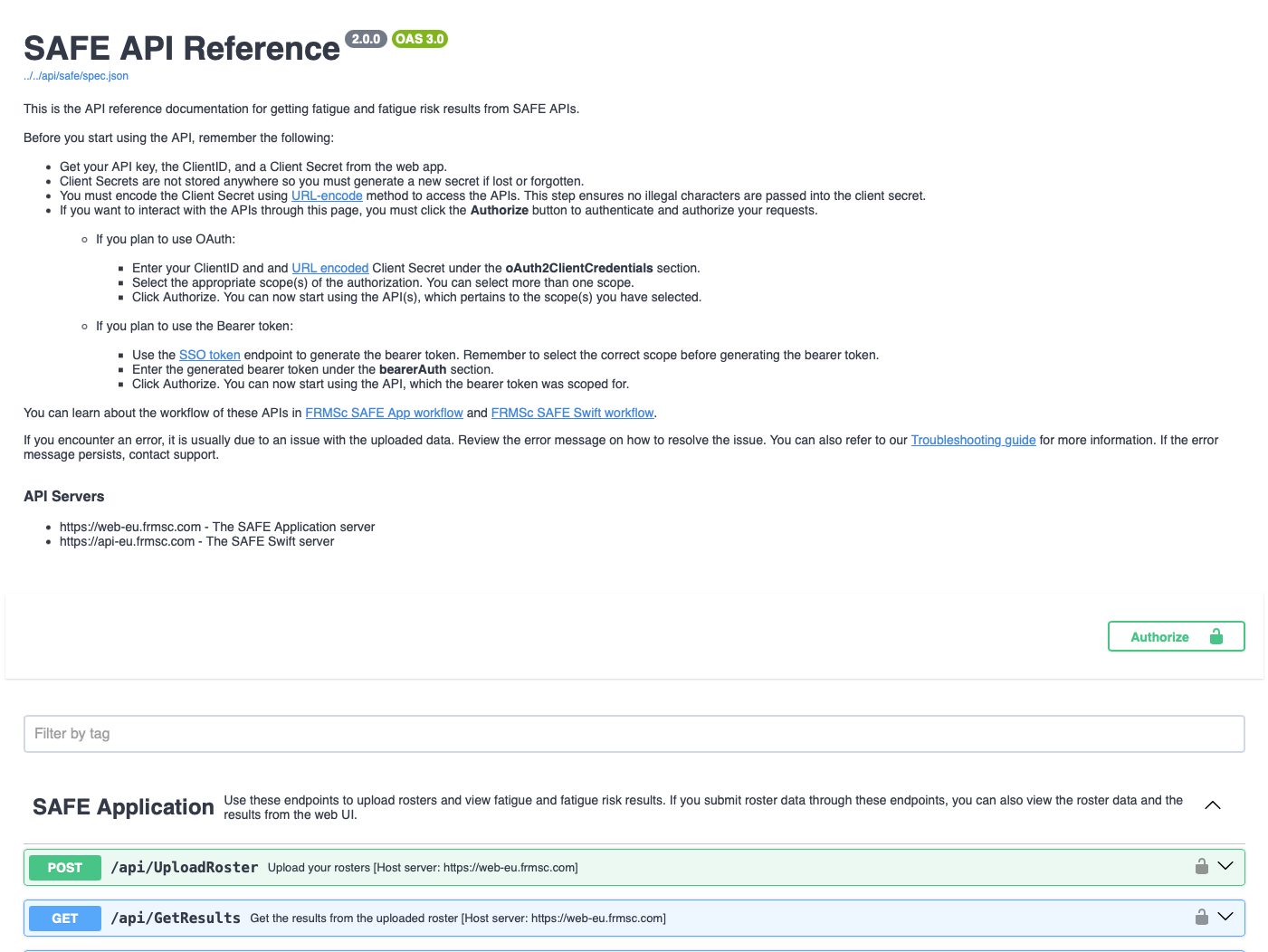 FRMSc help center screenshot